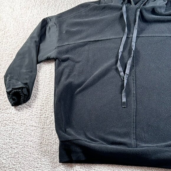 Alo Yoga Sweater Black Mixed Media Oversized Pullover Womens Medium Comfy Lounge - Picture 6 of 11